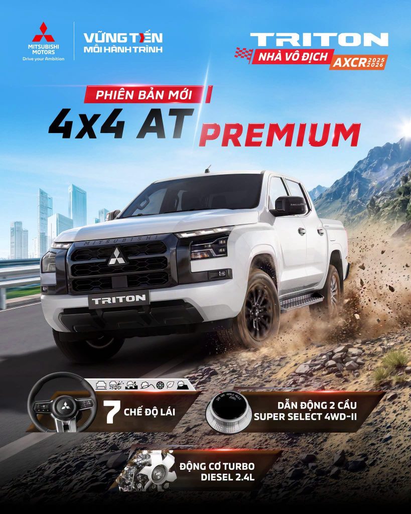 CHÍNH THỨC RA MẮT PHIÊN BẢN MỚI: TRITON 4WD AT PREMIUM